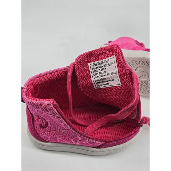 BILLY Classic DR II High Top Wrap Zip Pink Print Toddler Sz US 6 Wide - Picture 6 of 7